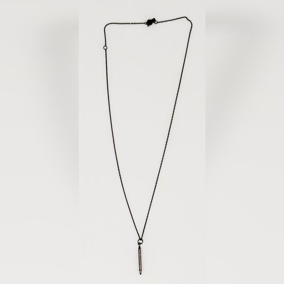 Adornia Champagne Genuine Diamond Spike Pendant Necklace 0.10 ctw - Picture 6 of 8